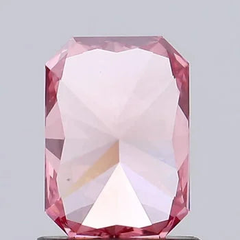 Fancy Vivid Pink Radiant Shape Lab Grown Diamond