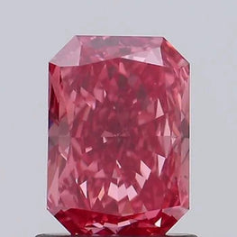 Fancy Vivid Pink Radiant Shape Lab Grown Diamond