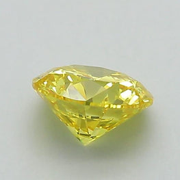 0.90 Carat Round Shape Fancy Vivid Yellow Color Diamond | Round Cut Diamond - Jay Amar Gems