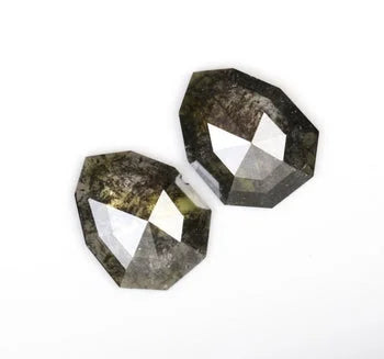 Unique Shape Natural Salt & Pepper Diamond
