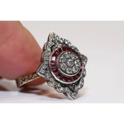 Designer lab created gemstone ring with morganite stone and shimmering diamond accents