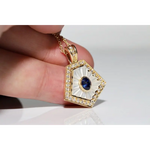 0.55 CT lab created gemstone pendant necklace featuring a sparkling gemstone in an elegant fine jewelry setting for women