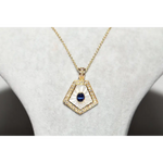 0.55 CT lab created gemstone pendant necklace featuring a sparkling gemstone in an elegant fine jewelry setting for women