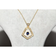 0.55 CT lab created gemstone pendant necklace featuring a sparkling gemstone in an elegant fine jewelry setting for women