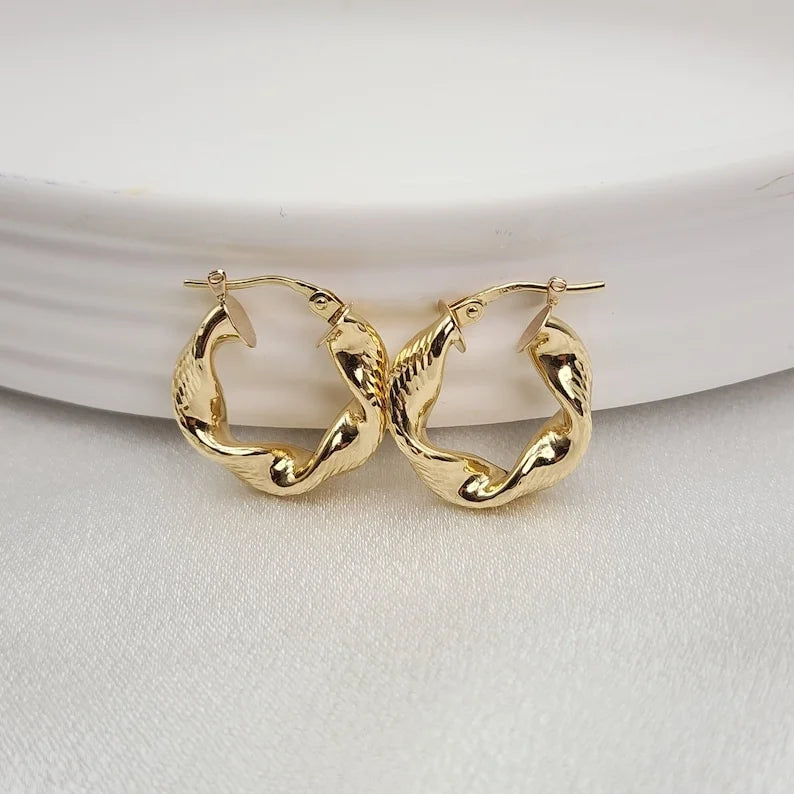 Chunky Twisted Thick Hoops