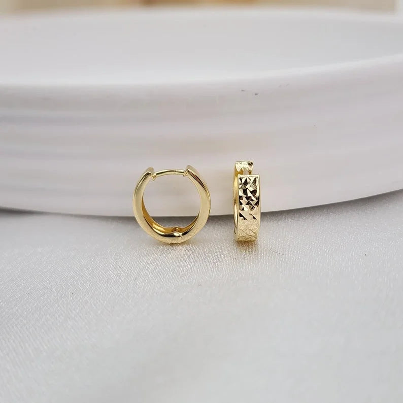 Bumpy Dainty Huggie Earrings