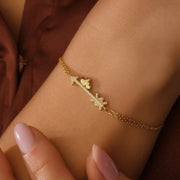 blue Nile tennis bracelet with sparkling diamonds in white gold, luxury diamond bracelet gold design for elegant women.