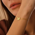 Gold tennis bracelet with brilliant diamond bracelet detailing for women
