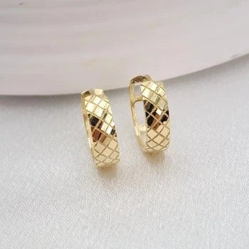 Shiny Thick Huggie Earrings