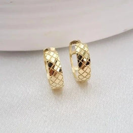 Shiny Thick Huggie Earrings