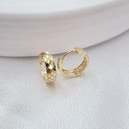 Shiny Thick Huggie Earrings