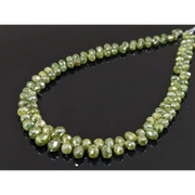 Natural Green Diamond Briolette Beads Faceted Teardrop for Handmade Jewelry