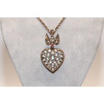 Natural rose cut diamond pendant with vintage design, elegant handmade fine jewelry necklace for women gift