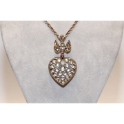 Natural rose cut diamond pendant with vintage design, elegant handmade fine jewelry necklace for women gift