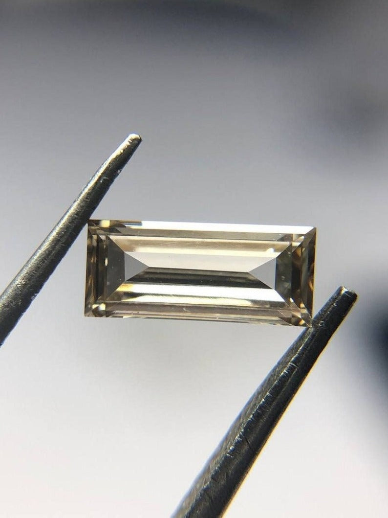0.94Ct Brown Baguette Cut Diamond