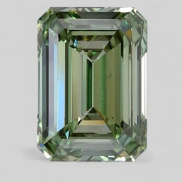 2.39 Ct fancy vivid green lab grown diamond in emerald cut, vibrant step cut loose diamond for custom engagement ring or fine jewelry