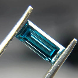 0.42Ct Baguette Cut Blue Lab Grown Diamond