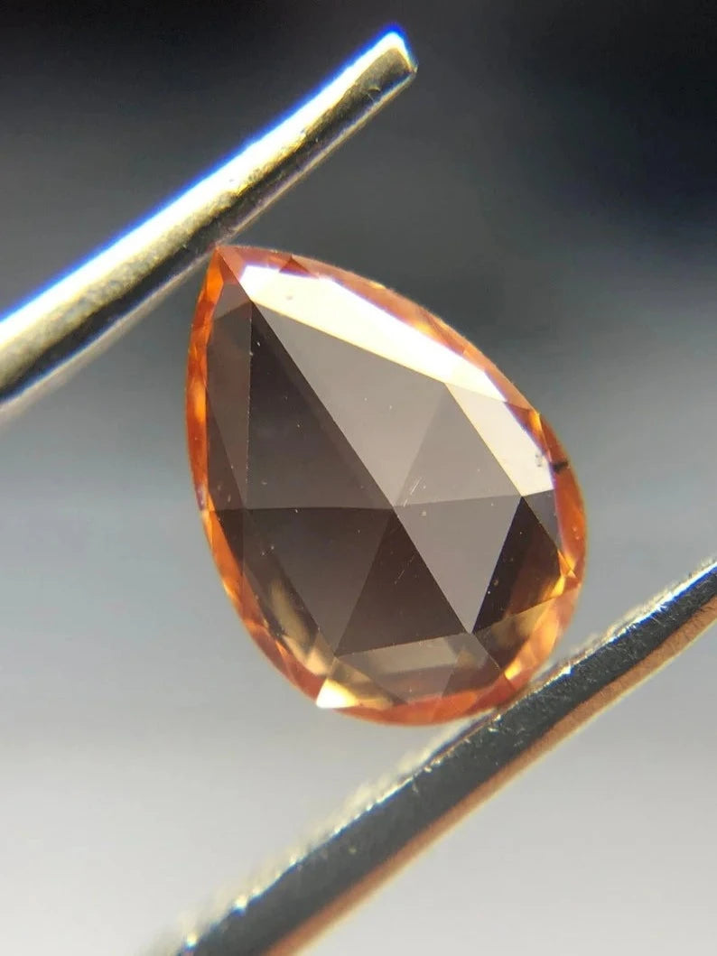 0.44Ct Orange Color Pear Lab Grown Diamond