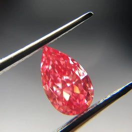 0.84Ct Pink Pear Cut Lab Created Diamond
