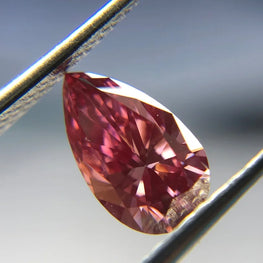 0.89Ct Pink Lab Grown Pear Cut Diamond