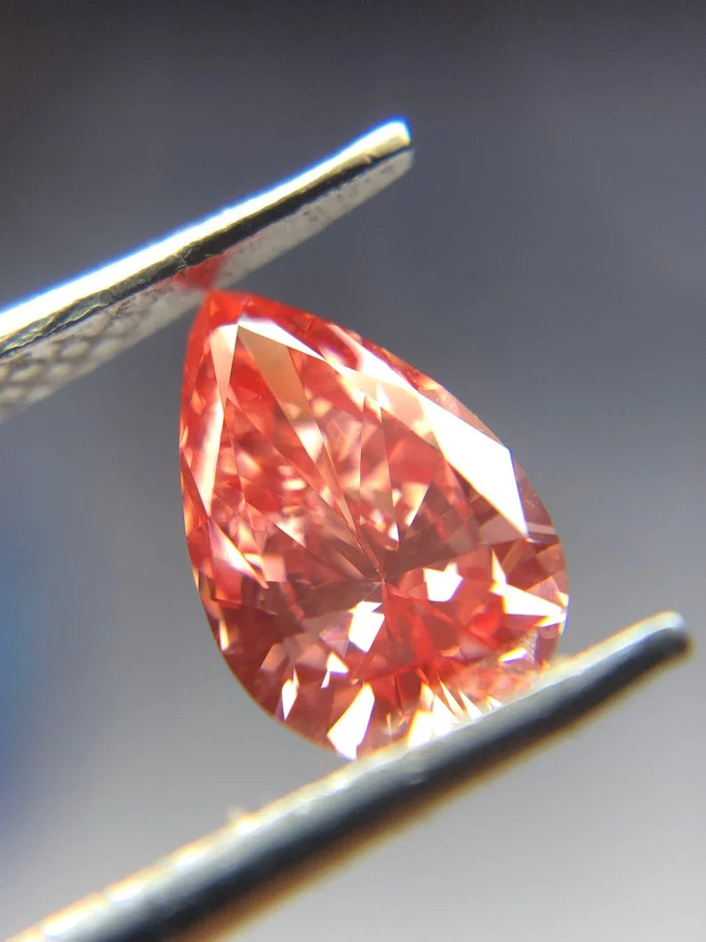 0.78Ct Pear Cut Fancy Lab Created Diamond