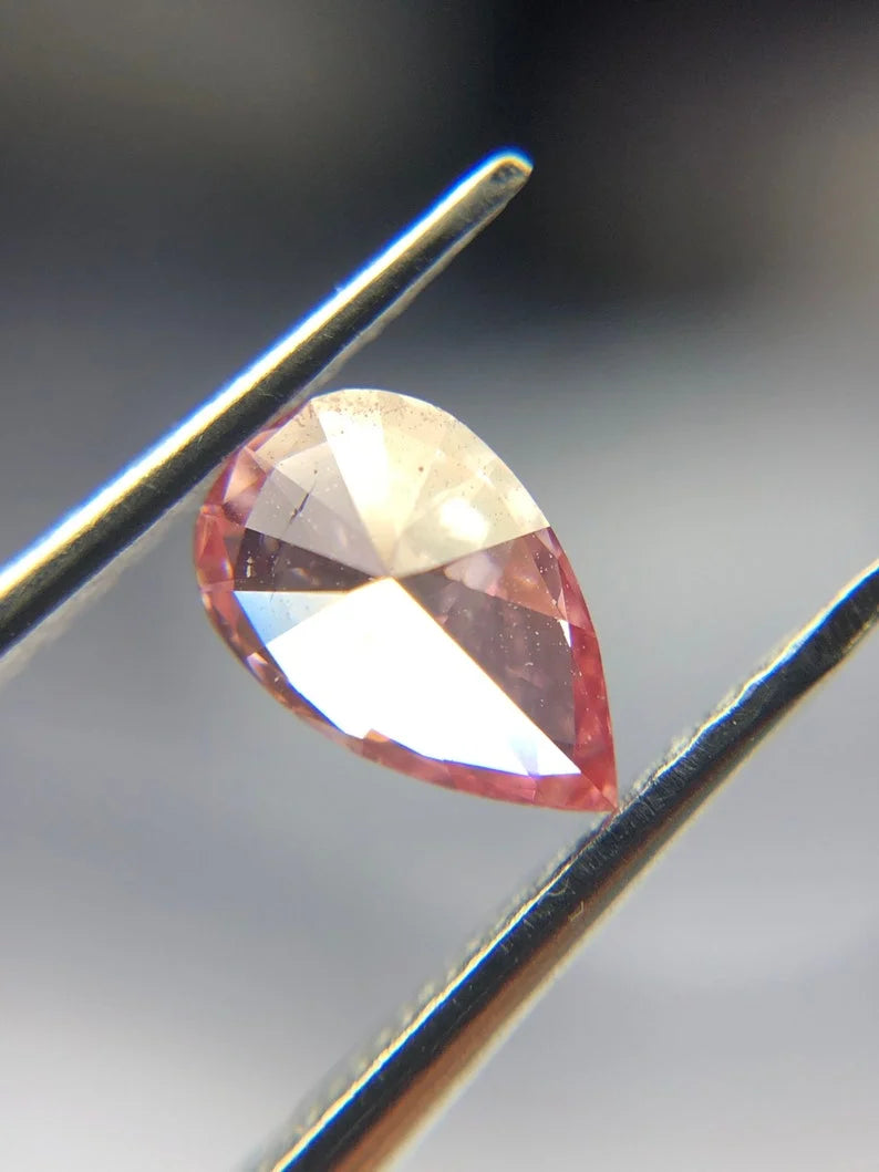 0.40Ct Pink Lab Grown Pear Diamond