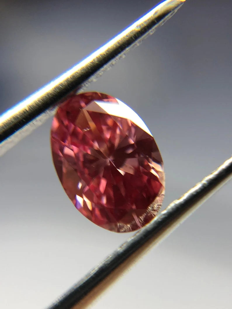 0.50Ct Oval Cut Pink Lab Grown Diamond