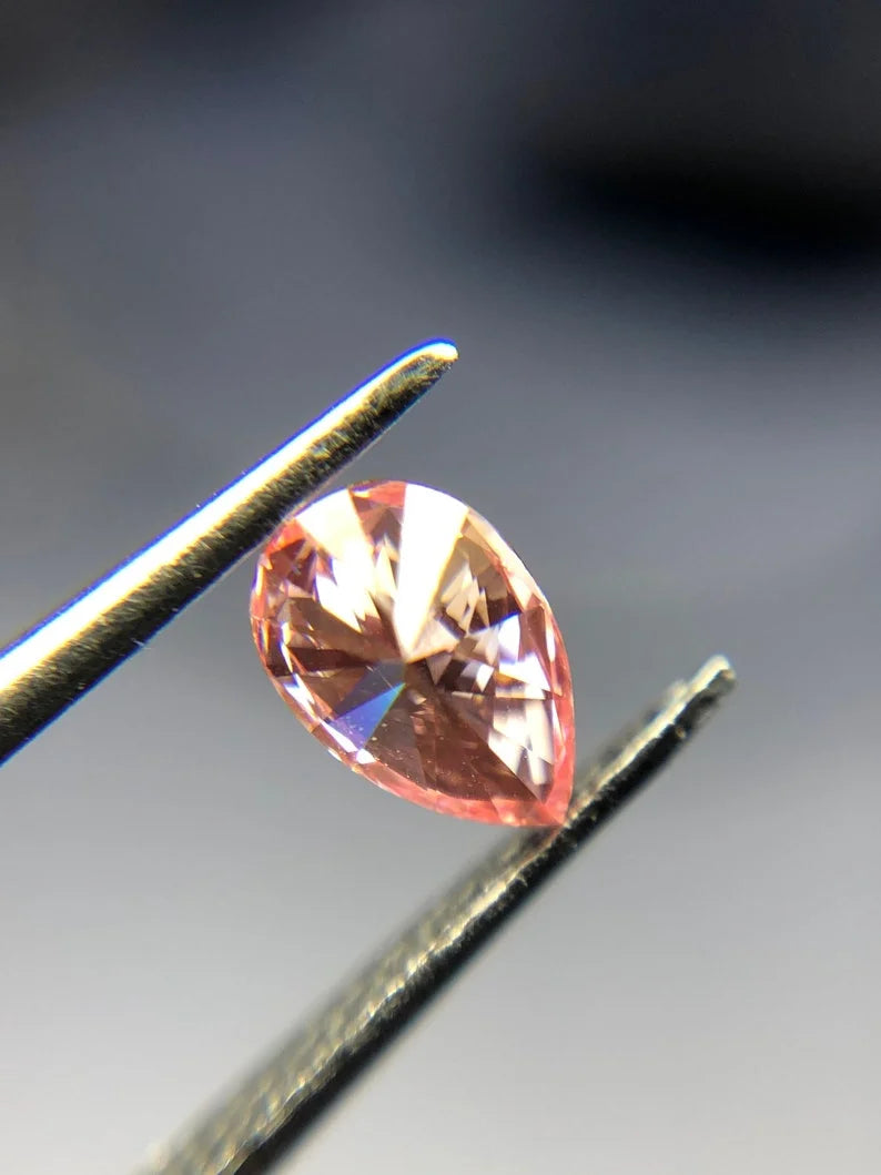 0.28Ct Lab Grown Pink Pear Diamond