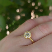 0.86Ct Round brilliant cut diamond ring with modern luxury jewelry appeal