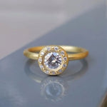 0.86Ct Round brilliant cut diamond ring with modern luxury jewelry appeal