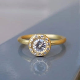 0.86Ct Round brilliant cut diamond ring with modern luxury jewelry appeal