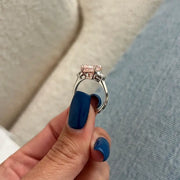 3 carat square cut diamond with sharp corners and brilliant faceting