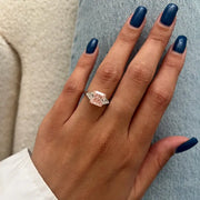 3 carat square cut diamond with sharp corners and brilliant faceting