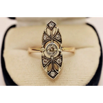 Vintage style lab grown diamond ring round cut stone delicate and timeless engagement jewelry
