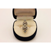 Vintage style lab grown diamond ring round cut stone delicate and timeless engagement jewelry