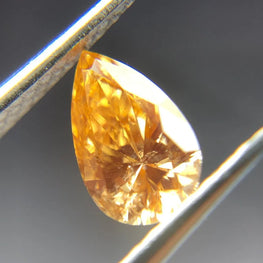0.48Ct Pear Cut Yellow Lab Grown Diamond