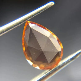 0.44Ct Pear Cut Orange Lab Created Diamond