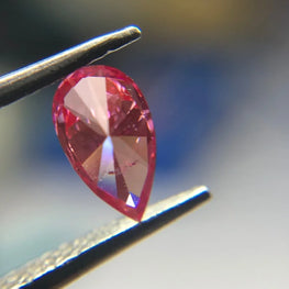 0.44Ct Pink Lab Created Pear Diamond
