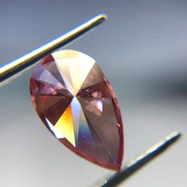0.89Ct Pink Lab Grown Pear Cut Diamond