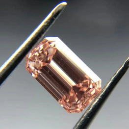 0.65Ct Pink Emerald Cut Lab Created Diamond