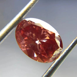 0.72Ct Pink Oval Cut Lab Grown Diamond