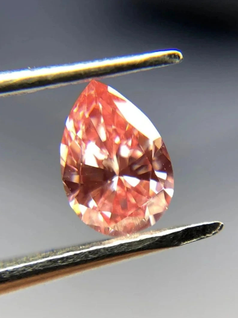 0.28Ct Lab Grown Pink Pear Diamond