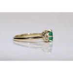 lassic lab created gemstone ring with oval amethyst stone and sparkling diamond band