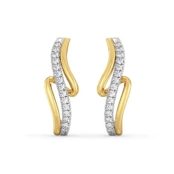 Gorgeous Curve Dangle Silver Earrings