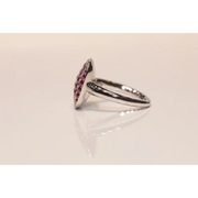 Fashion lab created gemstone ring with citrine stone and brilliant diamond highlights