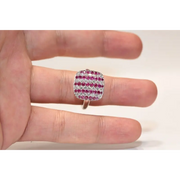 Fashion lab created gemstone ring with citrine stone and brilliant diamond highlights