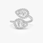 1.9 Ct TOI lab grown diamond ring in 18K gold, radiant cut, elegant engagement jewelry.
