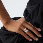 1.9 Ct TOI lab grown diamond ring in 18K gold, radiant cut, elegant engagement jewelry.
