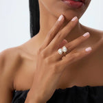 1.9 Ct TOI lab grown diamond ring in 18K gold, radiant cut, elegant engagement jewelry.