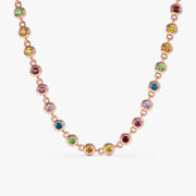 4.40 Ct genuine multicolour gemstone pendant necklace with vibrant colors and elegant design, ideal for unique fine jewelry and stylish everyday wear